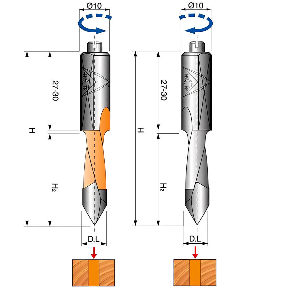 CHP18045 (7) - T.C.T Bit For Multiple Drilling Machines (Right & Left)