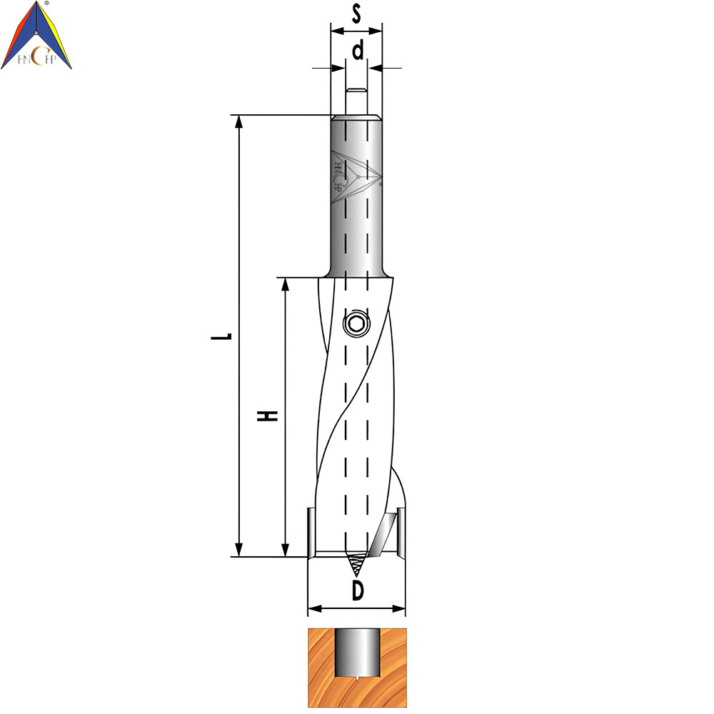CHP1722X - Spiral Flutes Boring Bit With Drill Inside