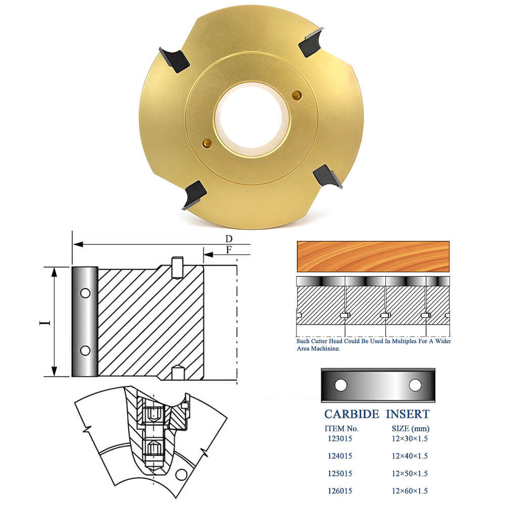 CHPJ002.04 - Carbide Insert Stackable Planer Cutterhead