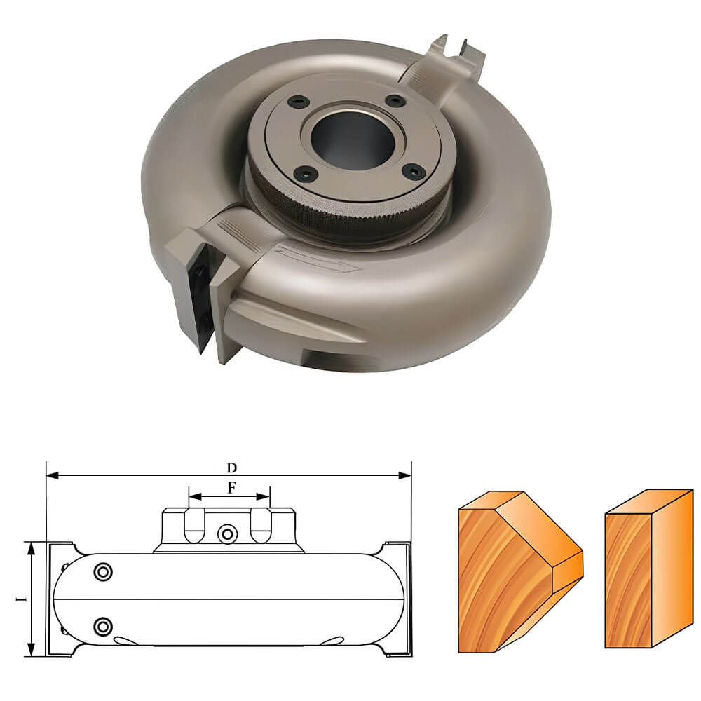 CHPJ002.07 - Carbide Insert Adjustable Bevel Cutterhead Ⅱ