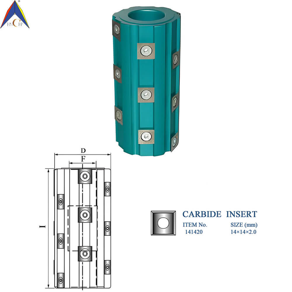 CHPJ003.01 - Carbide Insert Straight Body Cutterhead For Planing