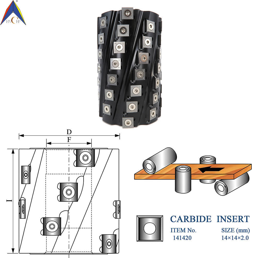 CHPJ003.02 - Carbide Insert Helical Cutterhead For Planing