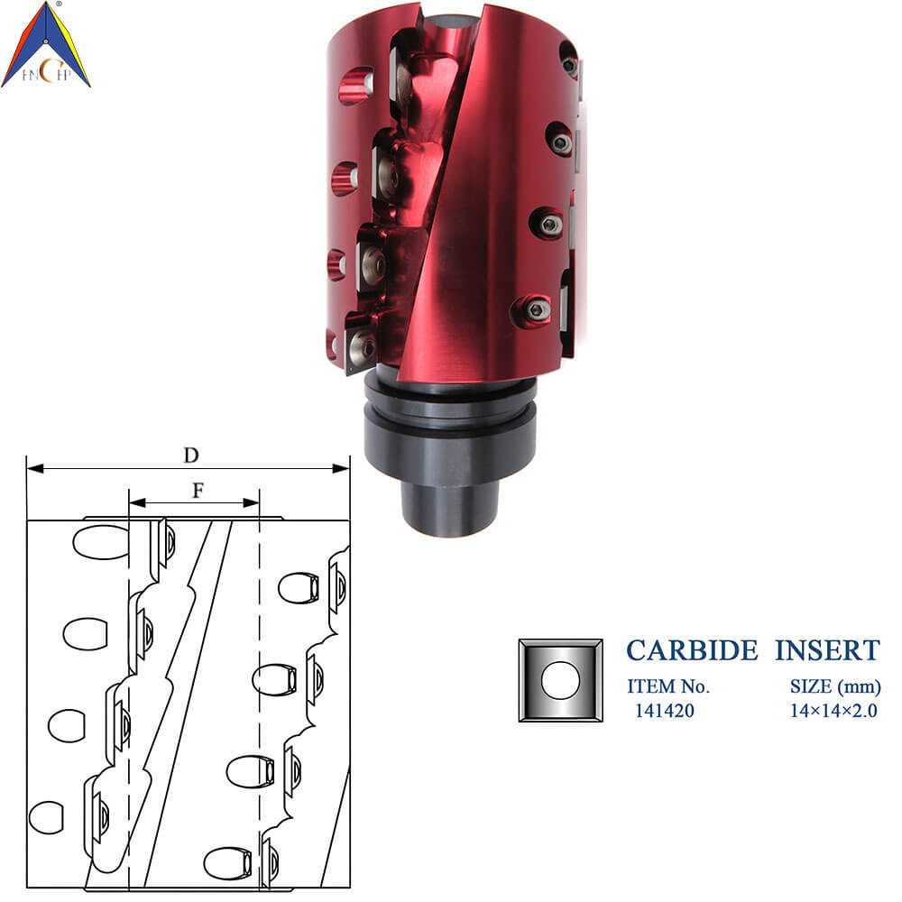 CHPJ003.05 - Carbide Insert Roughing Planer Cutterhead