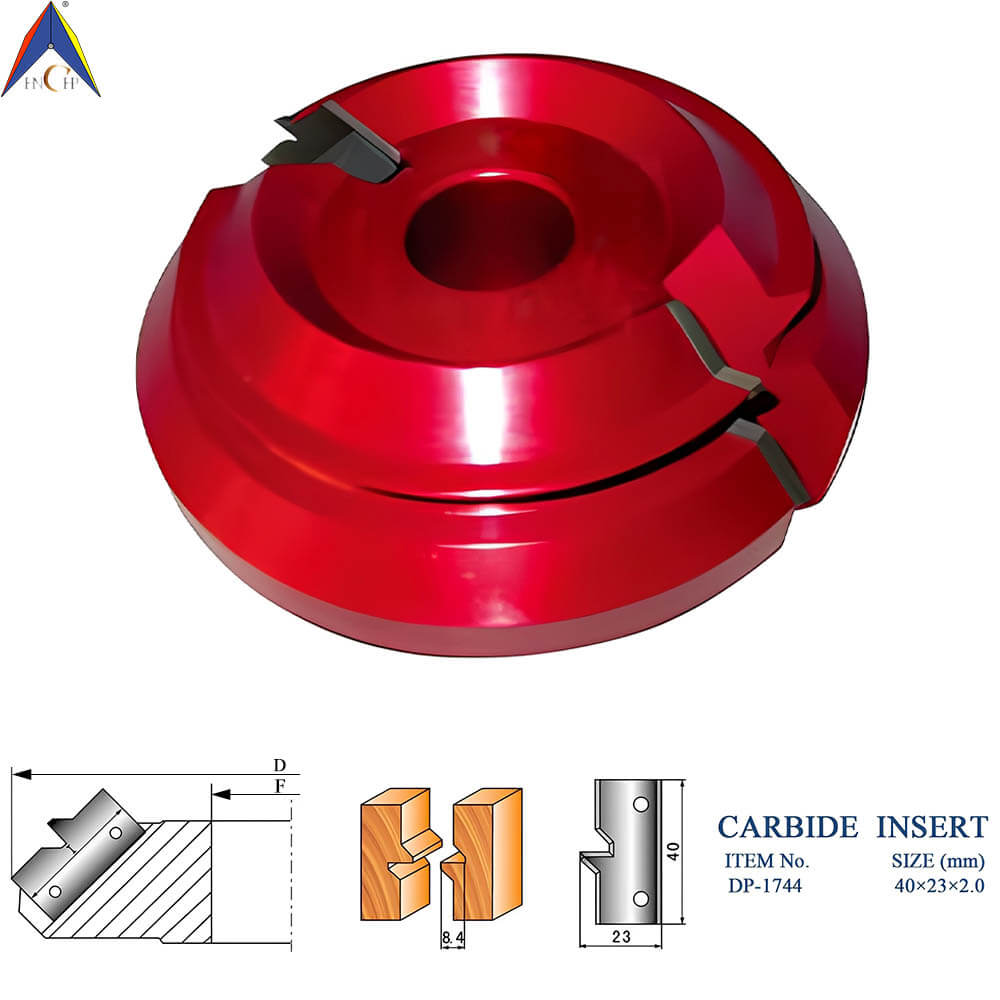 CHPJ005.02 - Carbide Insert 45° Reverse Glue Joint Cutterhead