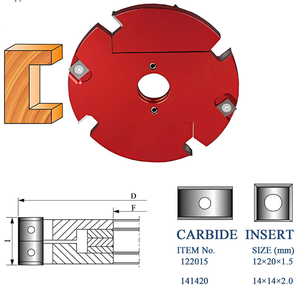 CHPJ006.02 - Carbide Insert Adjustable Slotting Cutterhead