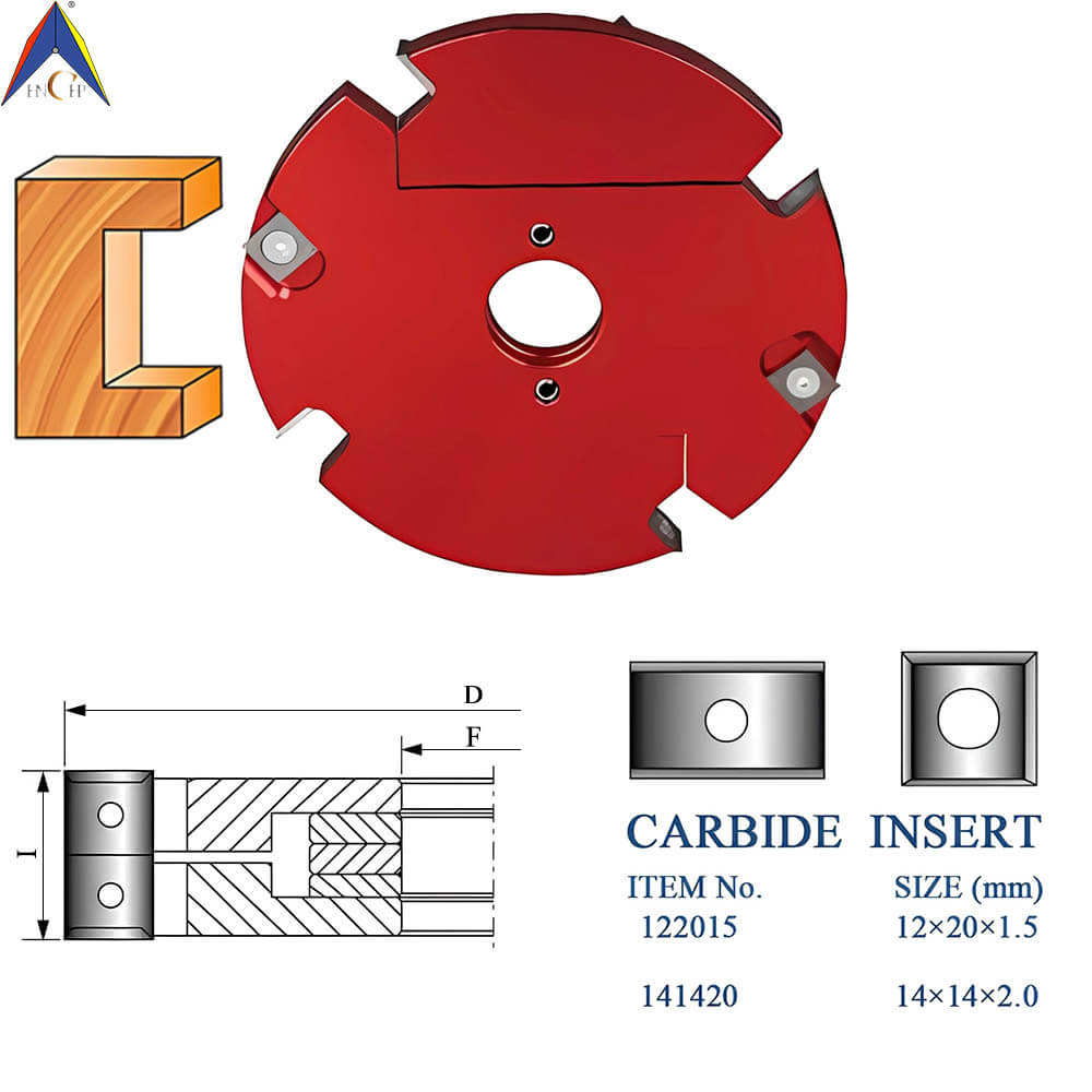 CHPJ006.02 - Carbide Insert Adjustable Slotting Cutterhead