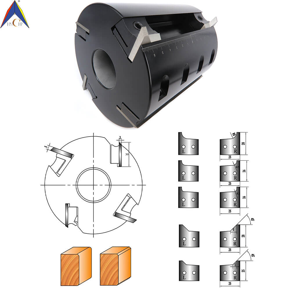 CHPJ011.03 - Replaceable Insert Planing Cutterhead With Chamfering
