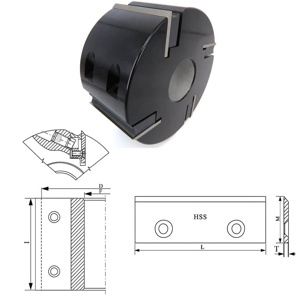 CHPJ011.04 - HSS Insert Planing Cutterhead Ⅱ