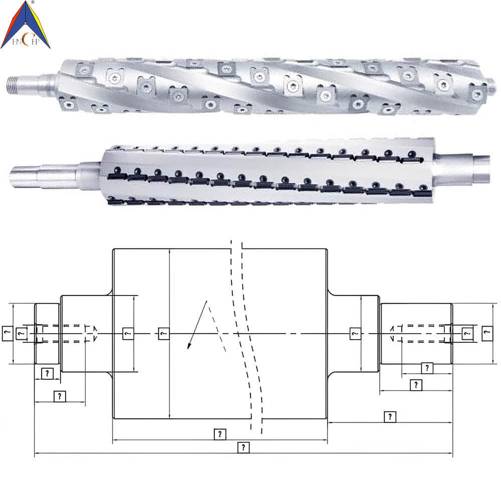 CHPJ012.01 - Carbide Insert Spiral Planer Cutterhead For Double-Side Planers