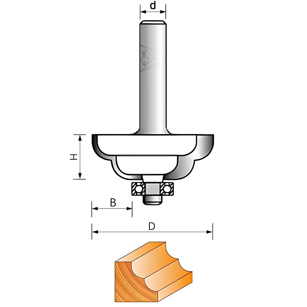 CHP2010 - Handrail Classical Router Bit