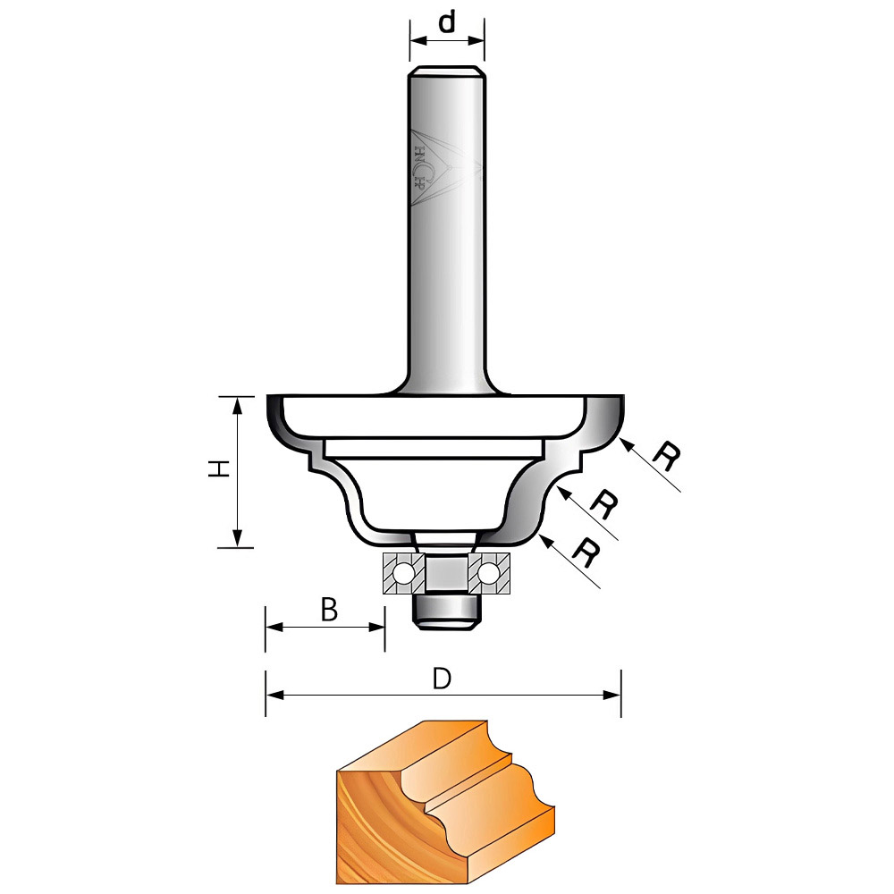 CHP2013 - Handrail Classical Router Bit