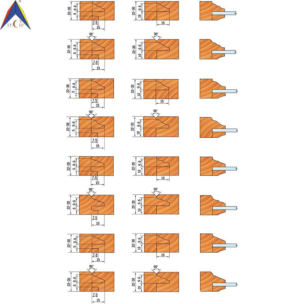 CHPJ008.01 - Carbide Insert Doorframe Cutterhead Set Ⅰ