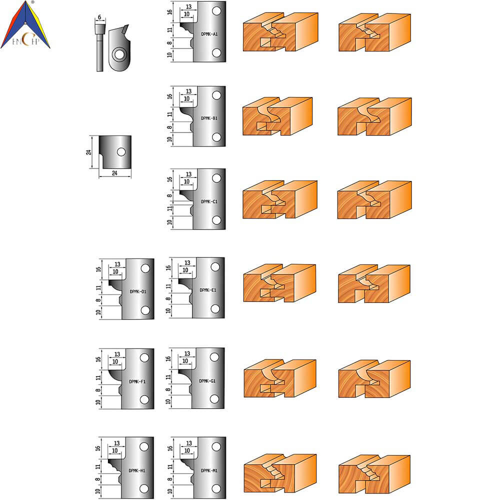 CHPJ008.02 - Carbide Insert Doorframe Cutterhead Set Ⅱ