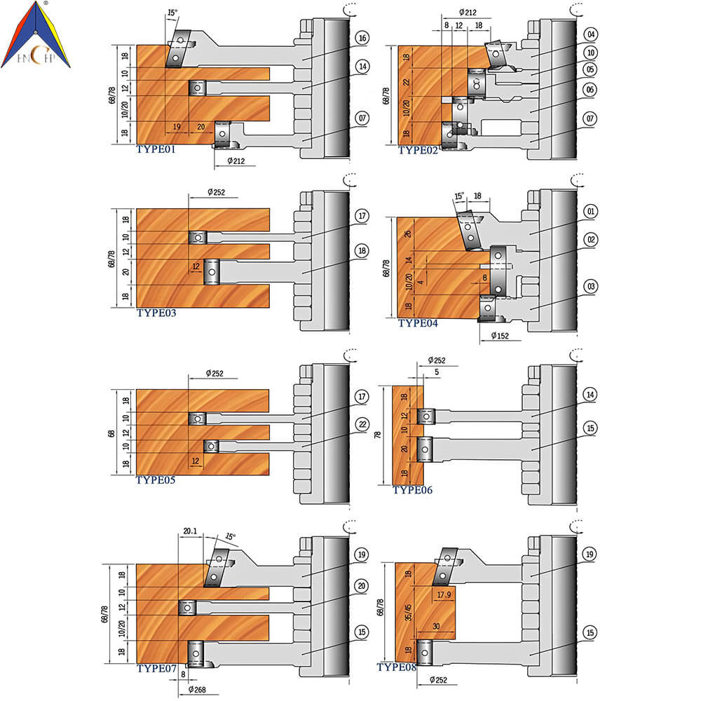 CHPJ010.01 - Carbide Insert Window Casing Cutterhead Set