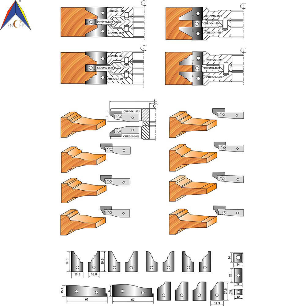 CHPJ008.05 - Carbide Insert Doorframe Cutterhead Set Ⅴ