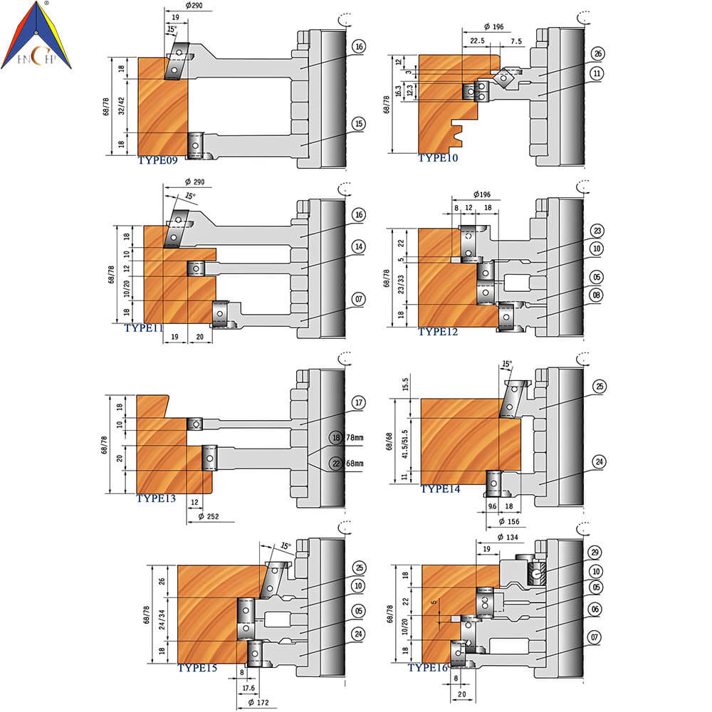 CHPJ010.01 - Carbide Insert Window Casing Cutterhead Set