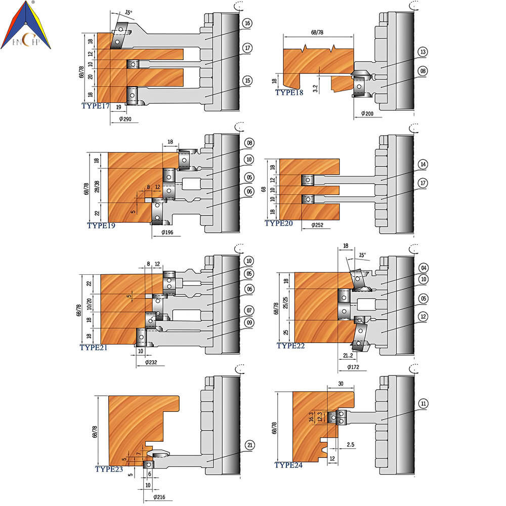 CHPJ010.01 - Carbide Insert Window Casing Cutterhead Set