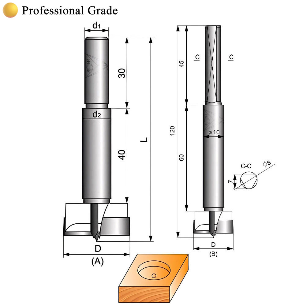 CHP17190 - Carbide Tipped Forstner Bit (Professional Grade)