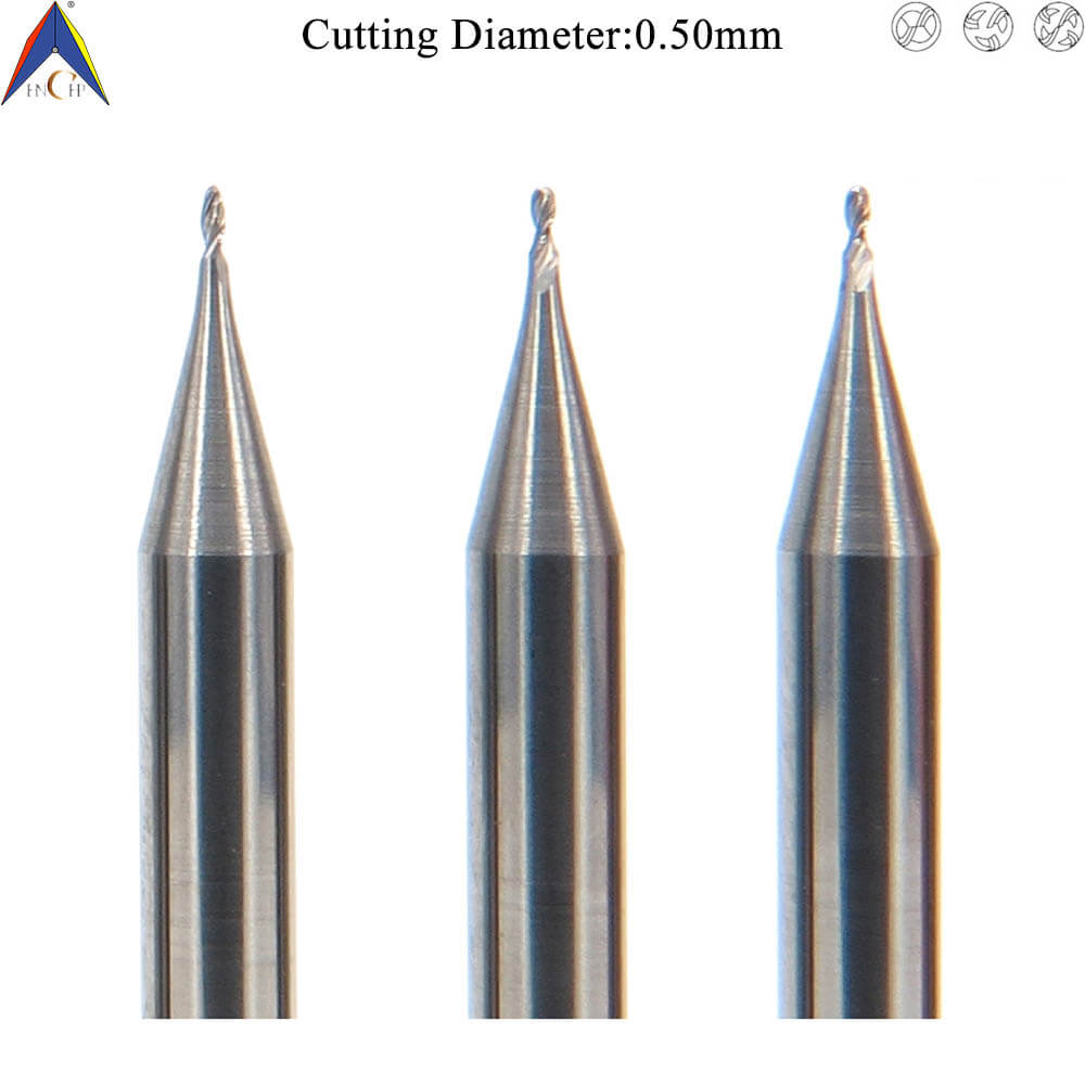CHPM300 - 2 (3)(4) Flutes Solid Carbide Miniature Ball Nose End Mill