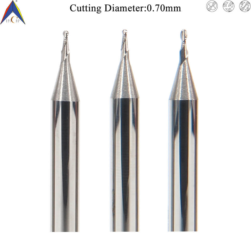CHPM300 - 2 (3)(4) Flutes Solid Carbide Miniature Ball Nose End Mill