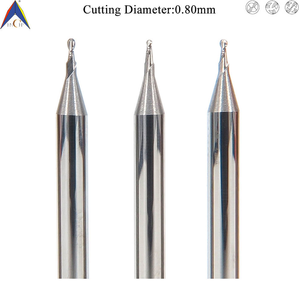 CHPM300 - 2 (3)(4) Flutes Solid Carbide Miniature Ball Nose End Mill