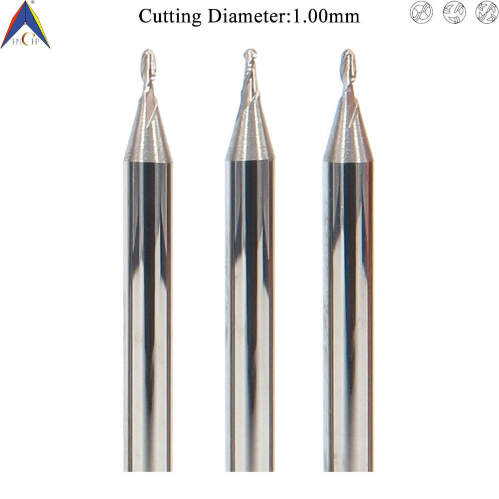CHPM300 - 2 (3)(4) Flutes Solid Carbide Miniature Ball Nose End Mill