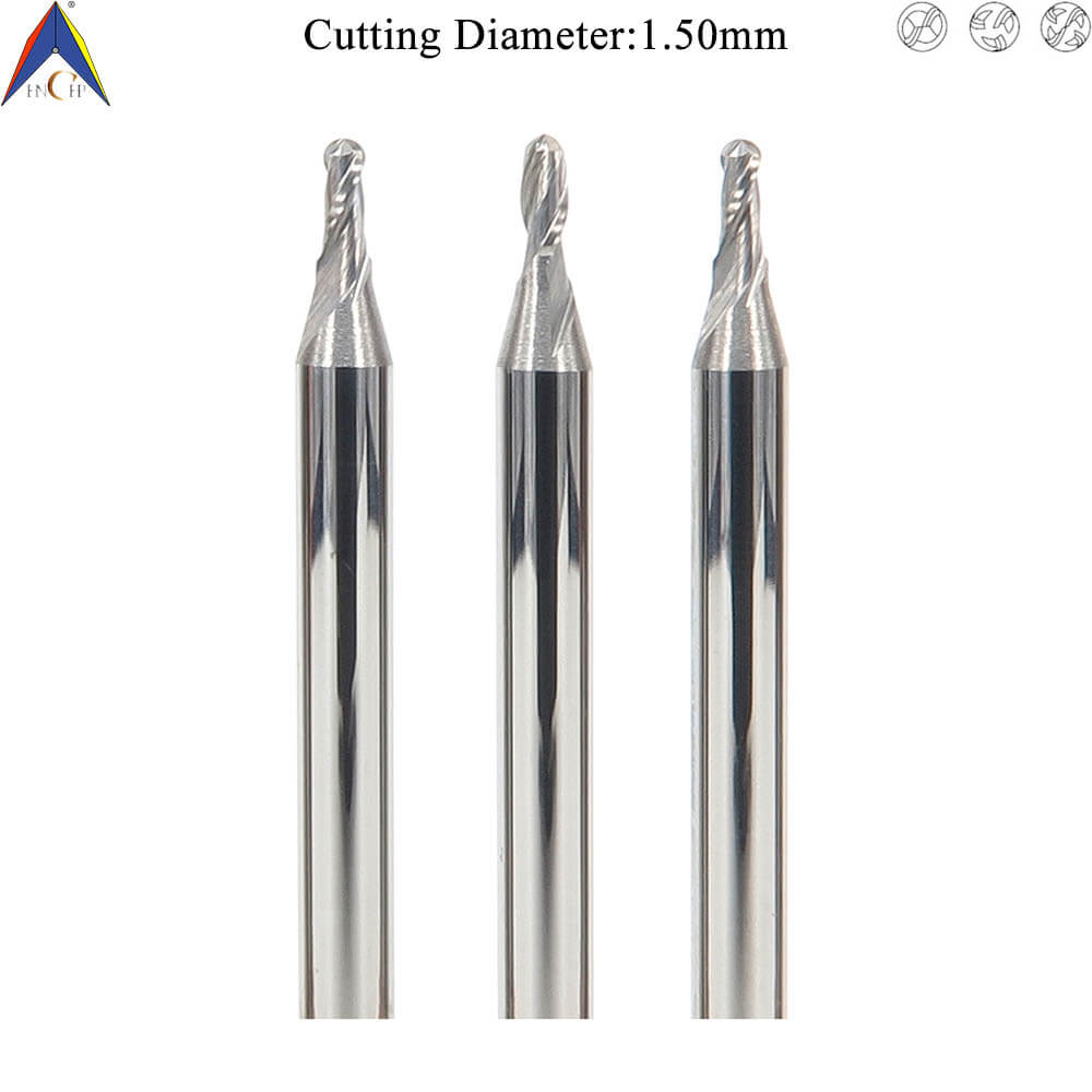 CHPM300 - 2 (3)(4) Flutes Solid Carbide Miniature Ball Nose End Mill