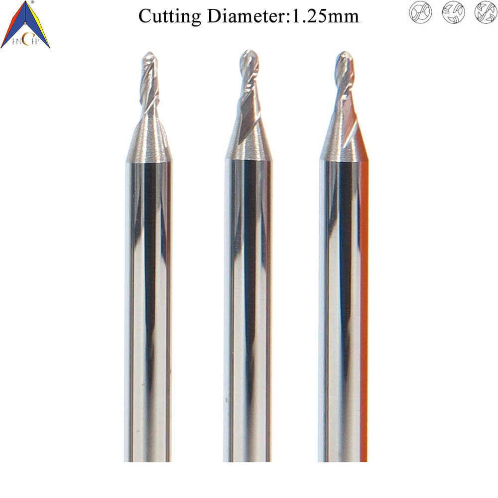 CHPM300 - 2 (3)(4) Flutes Solid Carbide Miniature Ball Nose End Mill