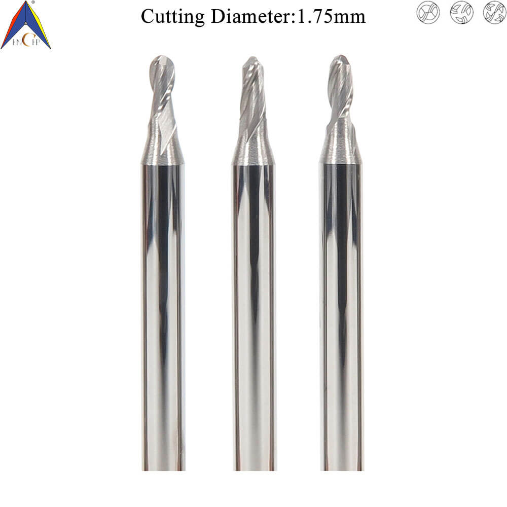 CHPM300 - 2 (3)(4) Flutes Solid Carbide Miniature Ball Nose End Mill