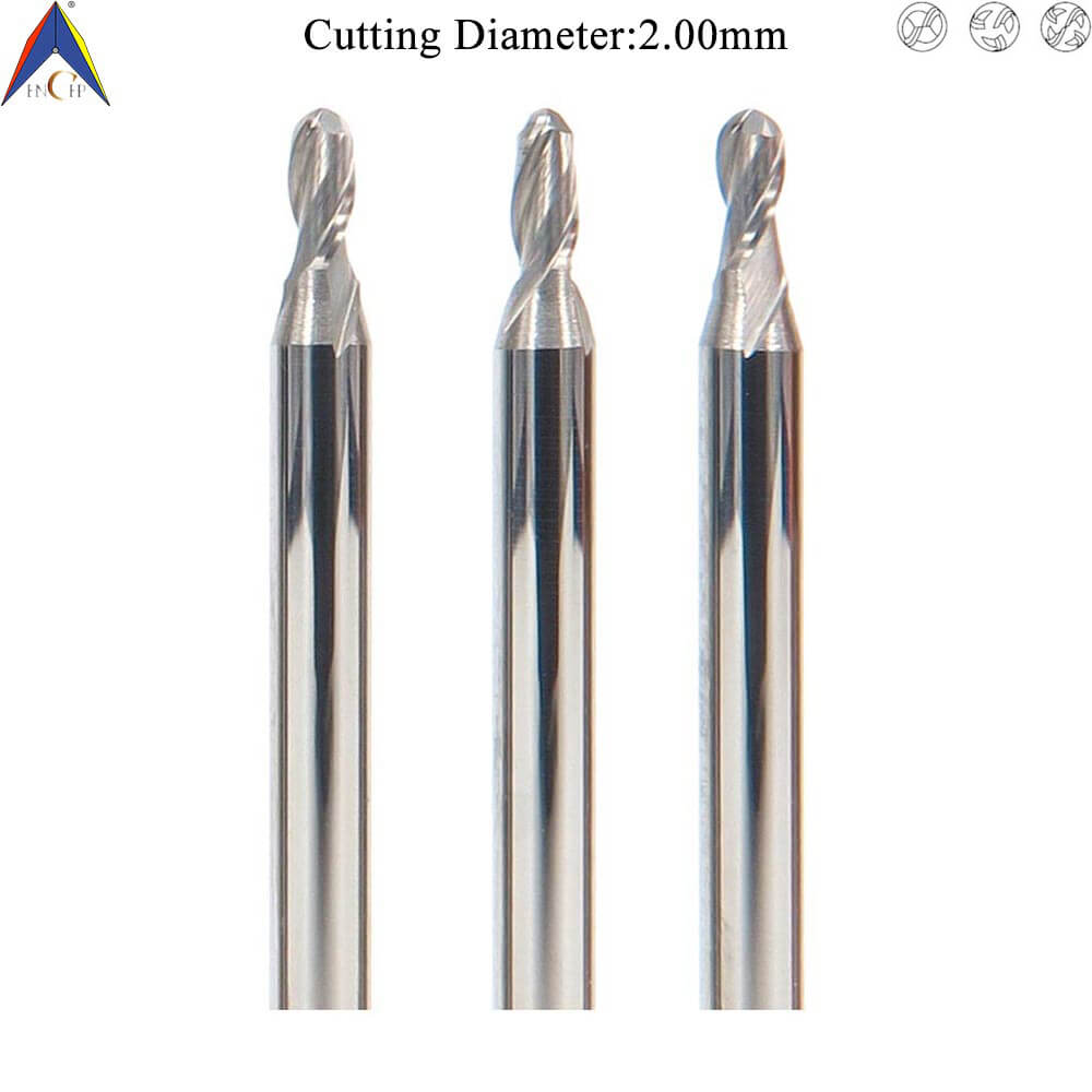 CHPM300 - 2 (3)(4) Flutes Solid Carbide Miniature Ball Nose End Mill