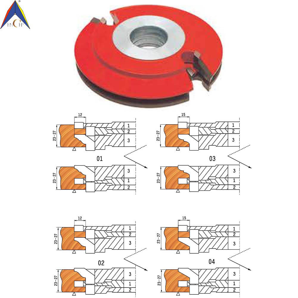 CHPH006.03 - Carbide Tipped 3 Pcs Cabinet Door Shaper Cutter Set
