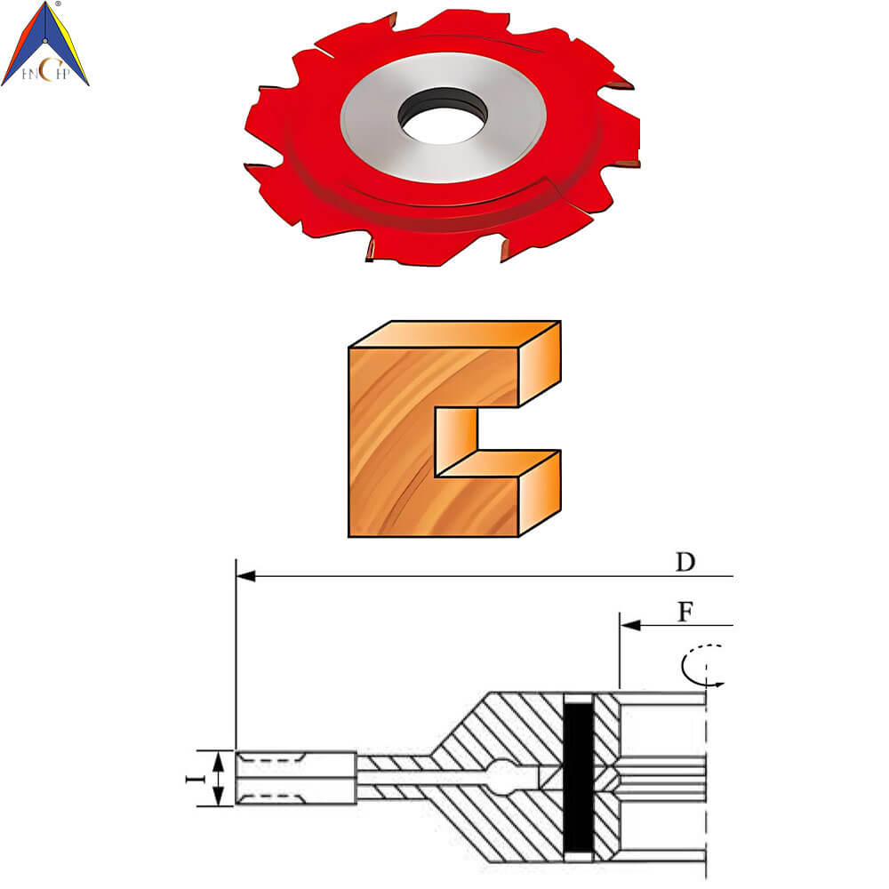 CHPH001.06 - Carbide Tipped Adjustable Grooving Shaper Cutter With Spurs
