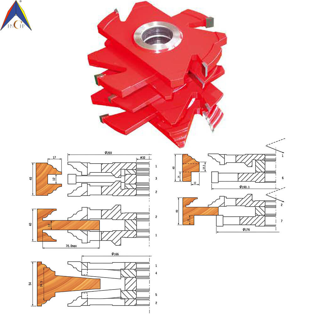 CHPH007.05 - Carbide Tipped 7 Pcs Doorframe Shaper Cutter Set