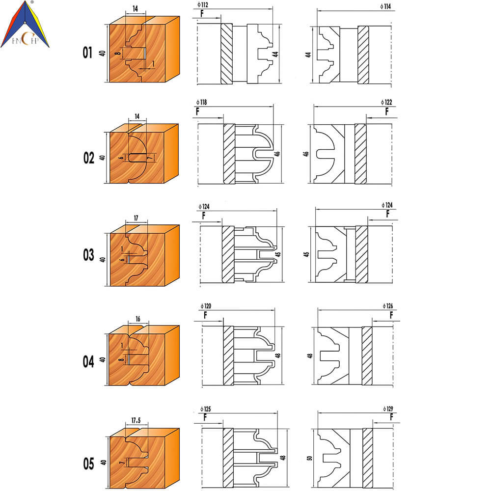 CHPH007.06 - Carbide Tipped 2 Pcs Doorframe Shaper Cutter Set