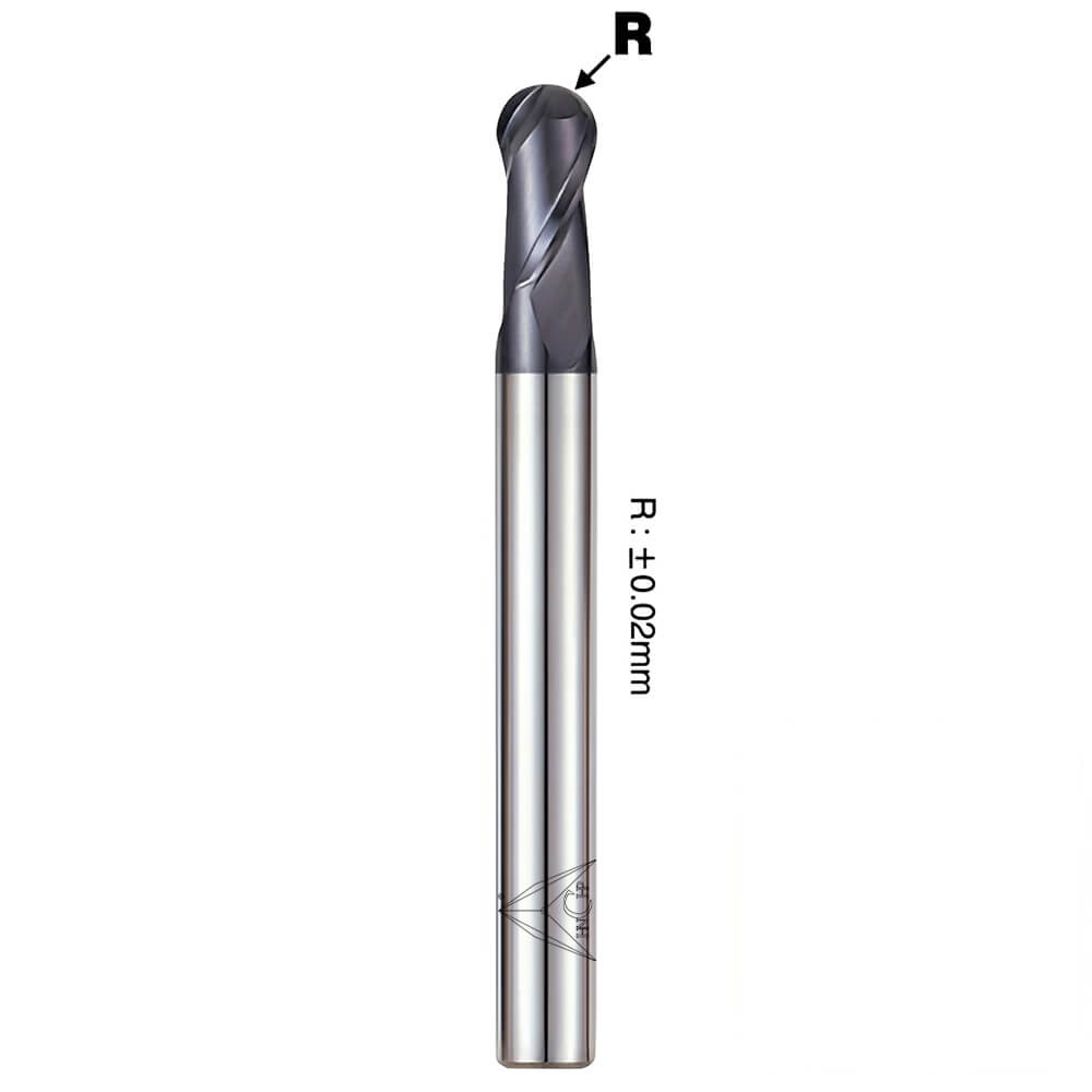 CHPM270 - 2 Flutes Solid Carbide Ball Nose End Mill (Short Shank)