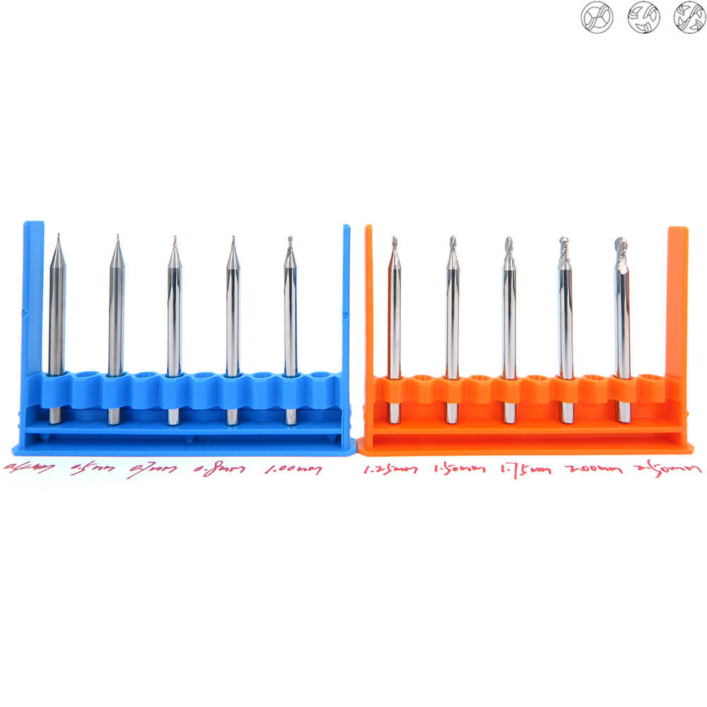 CHPM300 - 2 (3)(4) Flutes Solid Carbide Miniature Ball Nose End Mill