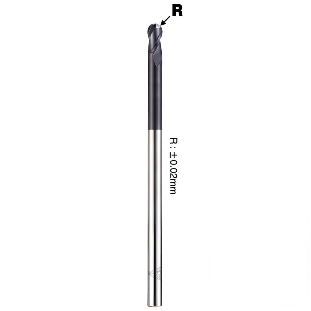 CHPM280 - 2 Flutes Solid Carbide Ball Nose End Mill (Long Shank)