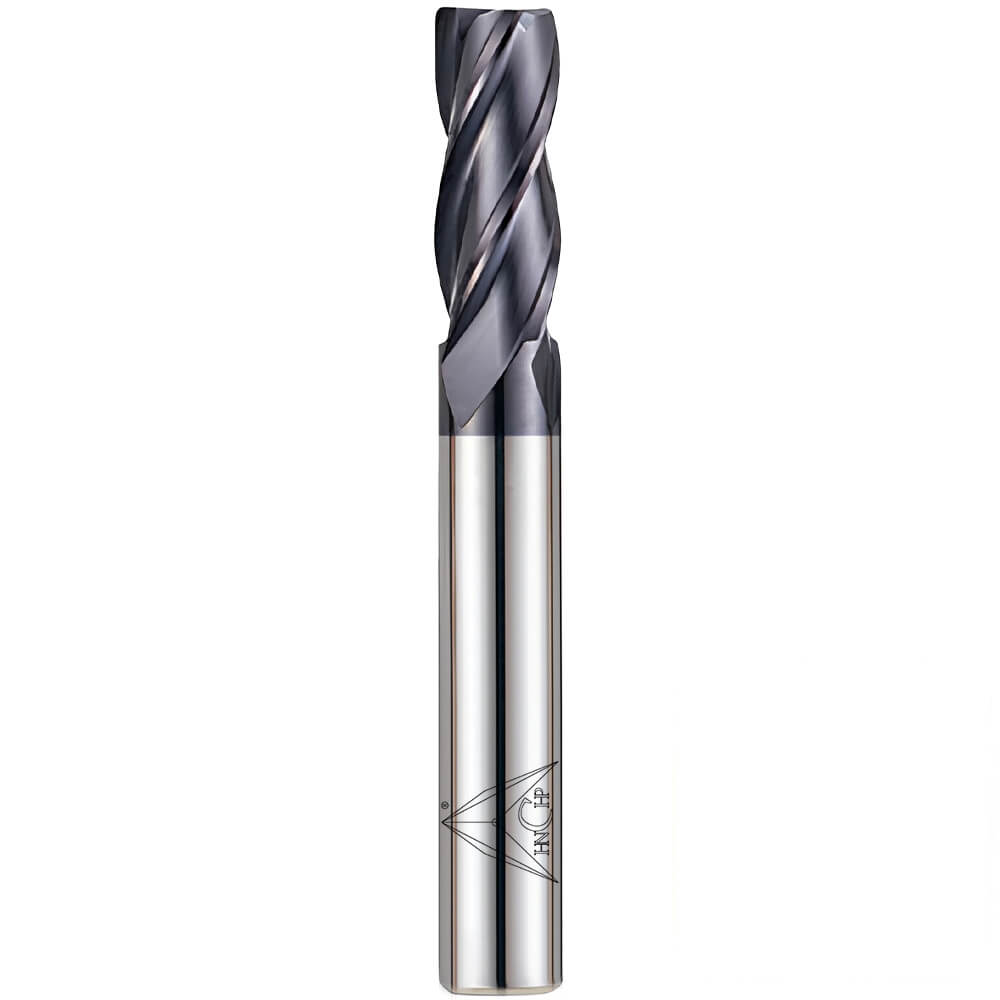 CHPM510 - 4 Flutes Solid Carbide 45° Helix Corner Radius End Mill (Short Shank)