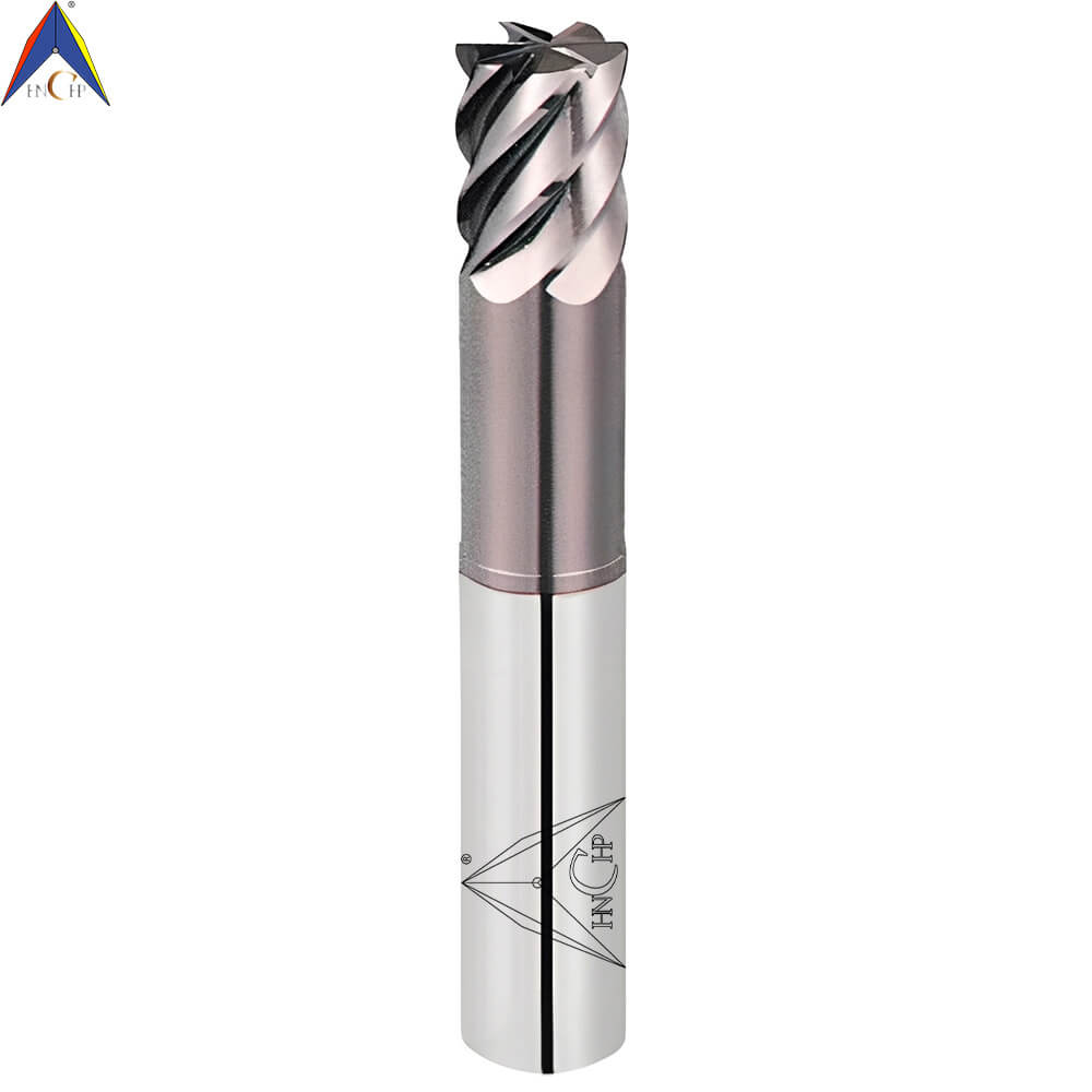 CHPM560 - 6 Flutes Solid Carbide 45° Helix Corner Radius End Mill (Short Shank)