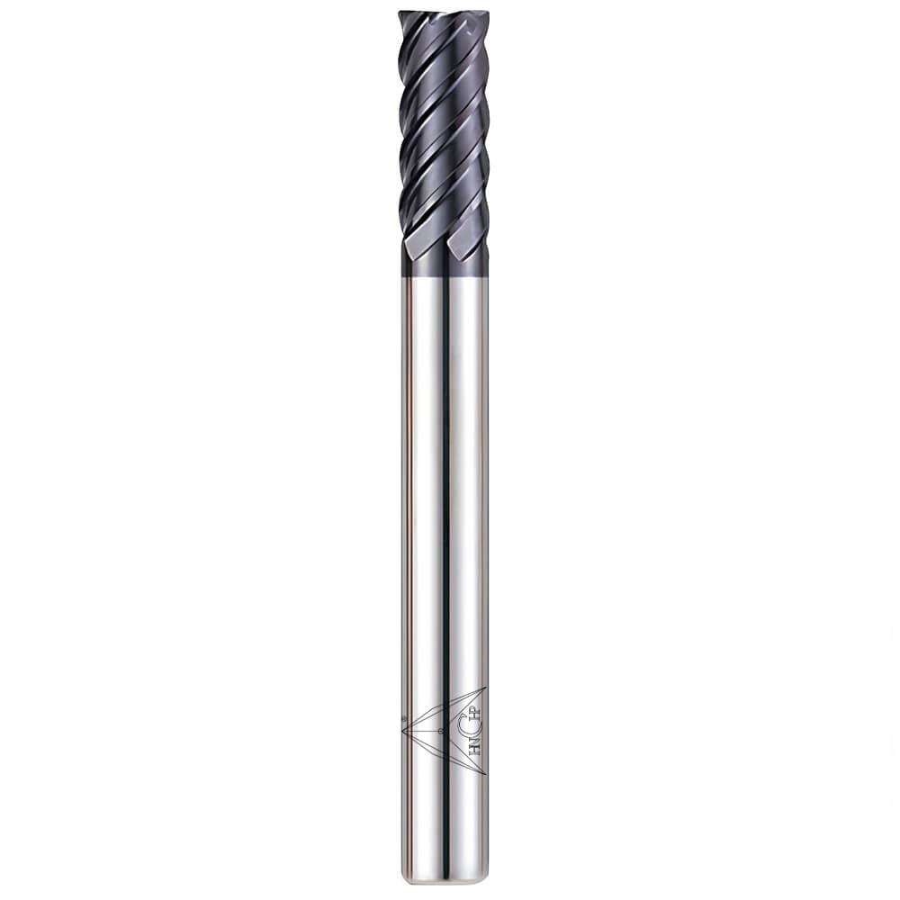 CHPM550 - 6 Flutes Solid Carbide 45° Helix Corner Radius End Mill (Long Shank)