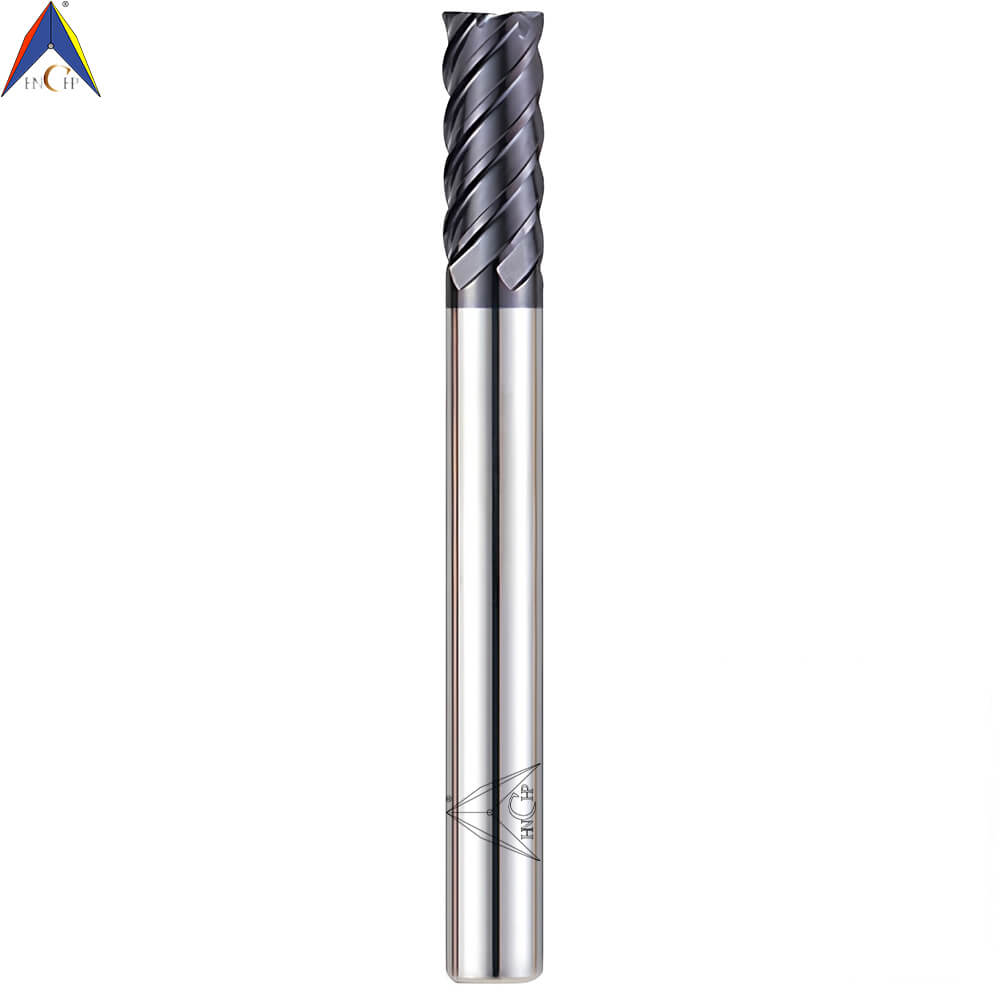CHPM550 - 6 Flutes Solid Carbide 45° Helix Corner Radius End Mill (Long Shank)
