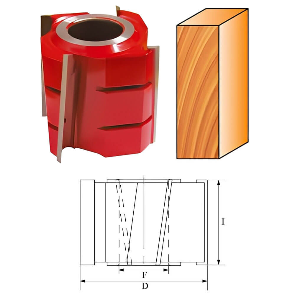 CHPH002.06 - Carbide Tipped Double Bevel Planer Shaper Cutter