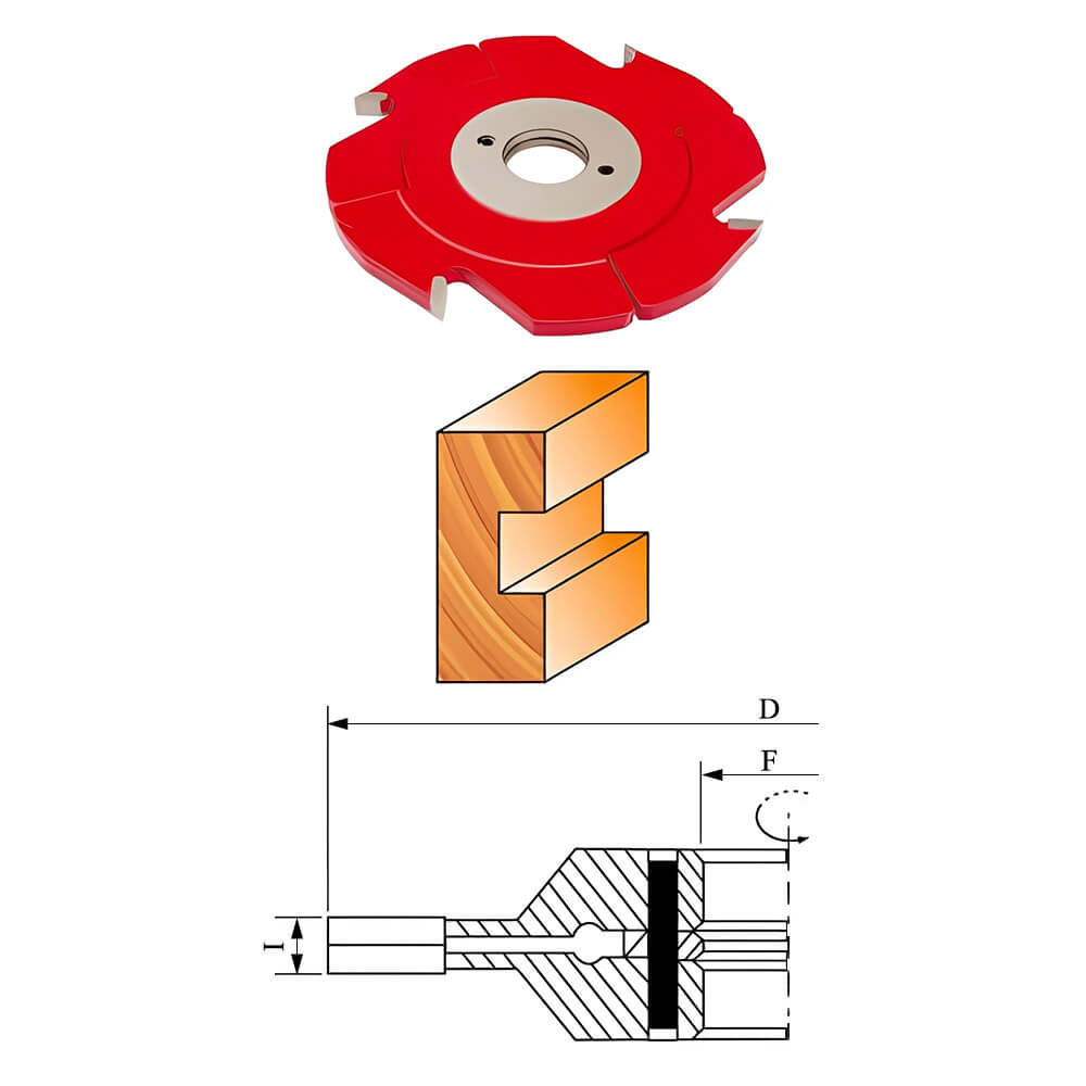 CHPH001.03 - Carbide Tipped Adjustable Grooving Shaper Cutter