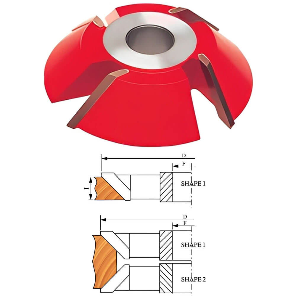 CHPH003.05 - Carbide Tipped 45° Chamfer Shaper Cutter