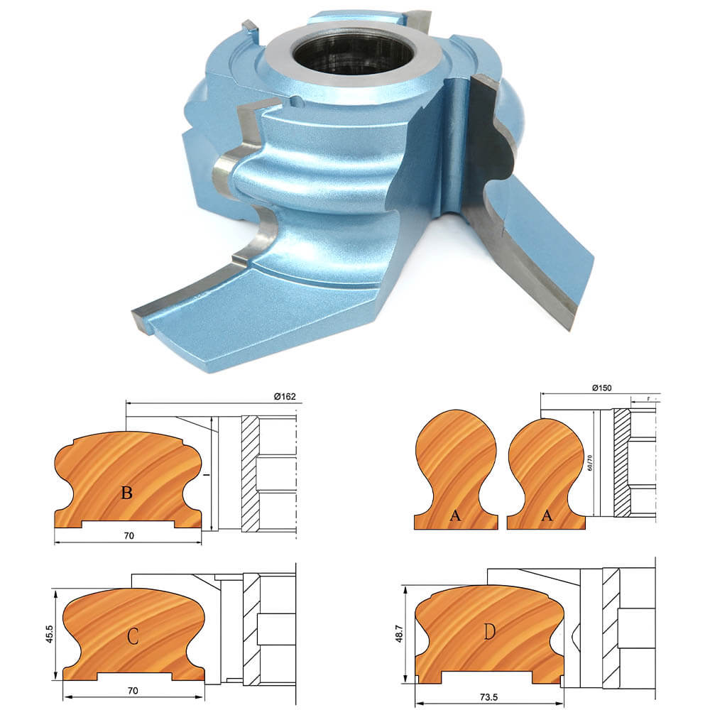 CHPH003.11 - Carbide Tipped Stair Rail Shaper Cutter