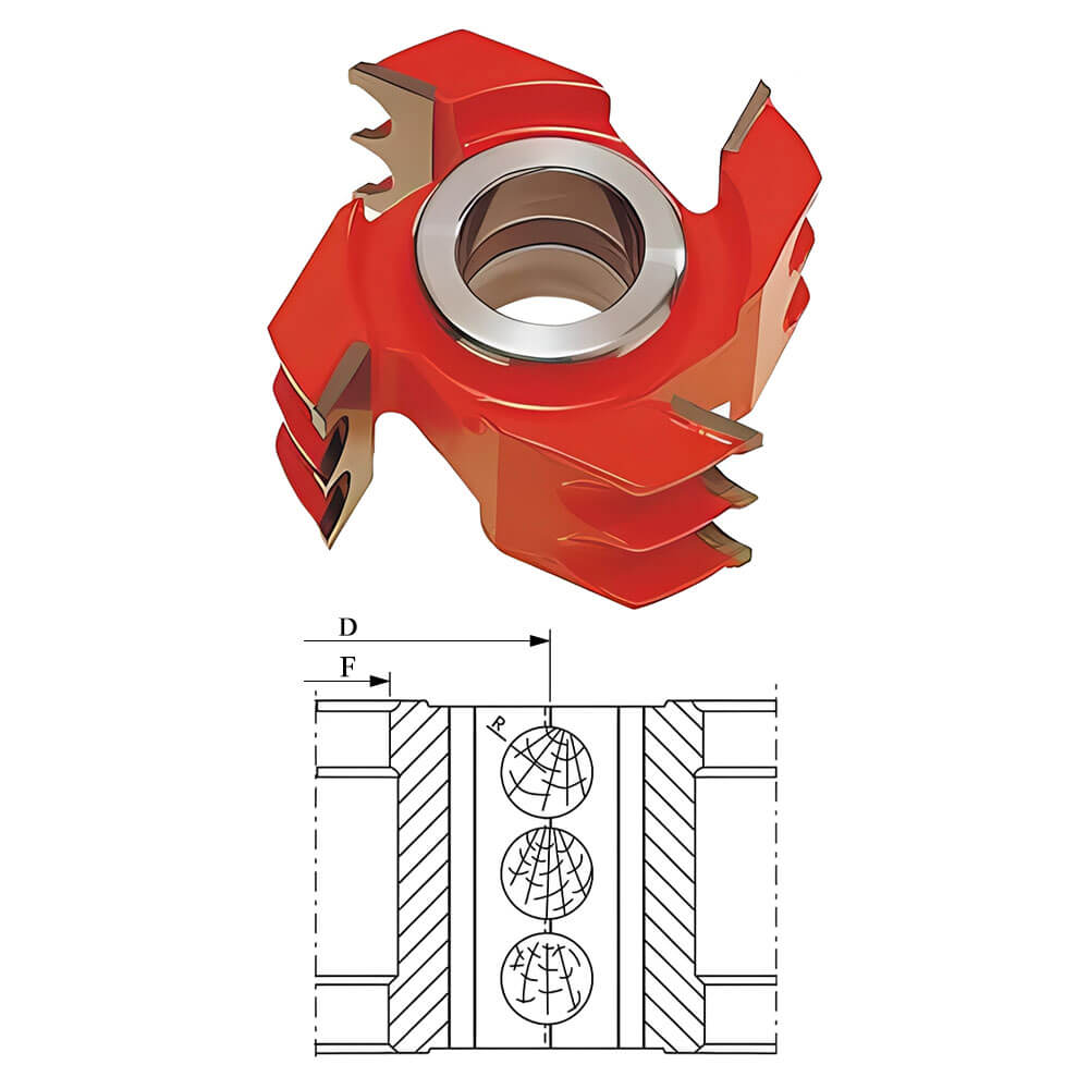 CHPH003.12 - Carbide Tipped 3-Beading Shaper Cutter
