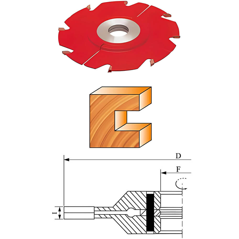 CHPH001.04 - Carbide Tipped Adjustable Grooving Shaper Cutter (Multi-Teeth)