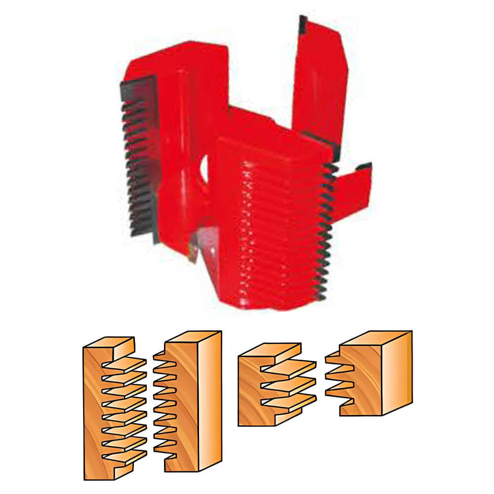 CHPH004.03 - Carbide Tipped Adjustable Finger Joint Shaper Cutter Set