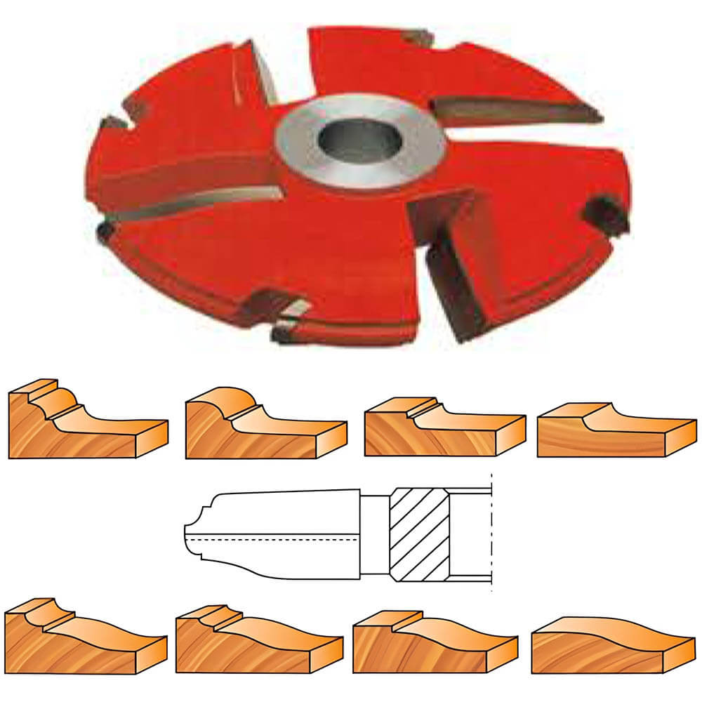 CHPH005.04 - Carbide Tipped Raised Panel Shaper Cutter (Double-Faces)