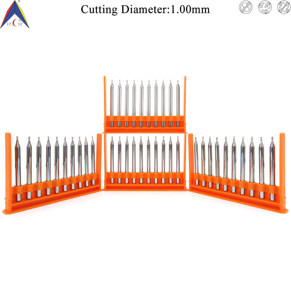 CHPM300 - 2 (3)(4) Flutes Solid Carbide Miniature Ball Nose End Mill